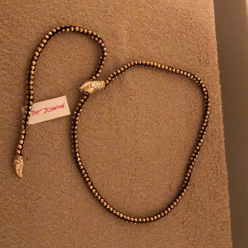 Betsey Johnson snake lariat necklace